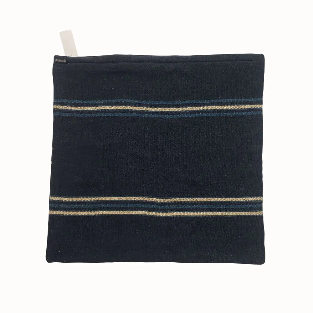 Ralph Lauren Home Mathers Throw Pillow Cover Blue Linen Zip Closure 22 x 22 Inch - Picture 2 of 16